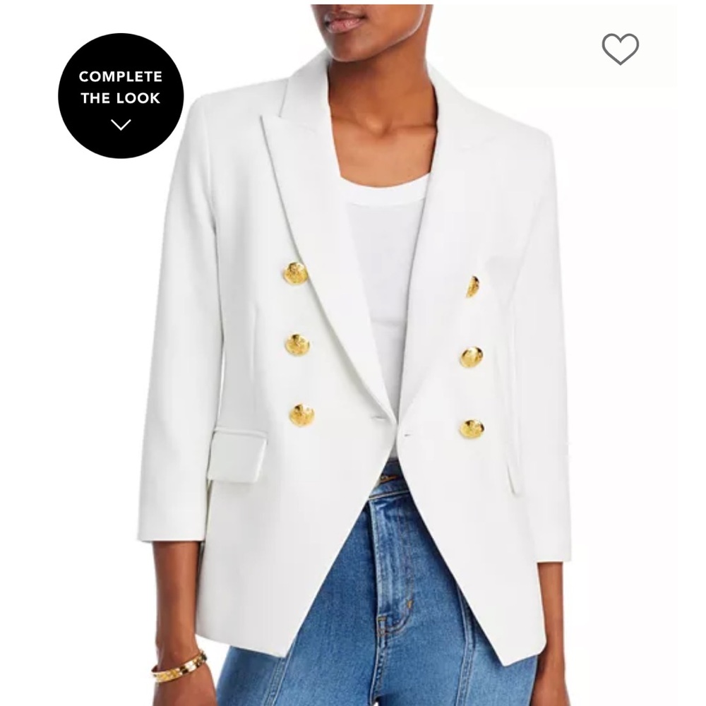 VERONICA BEARD EMPIRE DOUBLE-BREASTED BLAZER
Black blazer with Gold Buttons